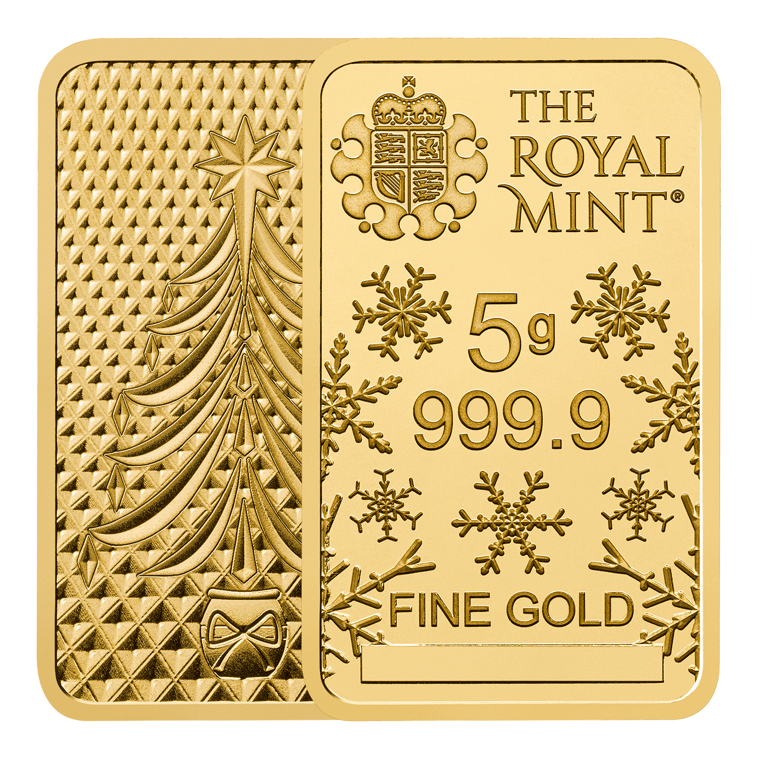 Christmas 5g Gold Bullion Minted Bar Bullion | 999.9 Fine Gold