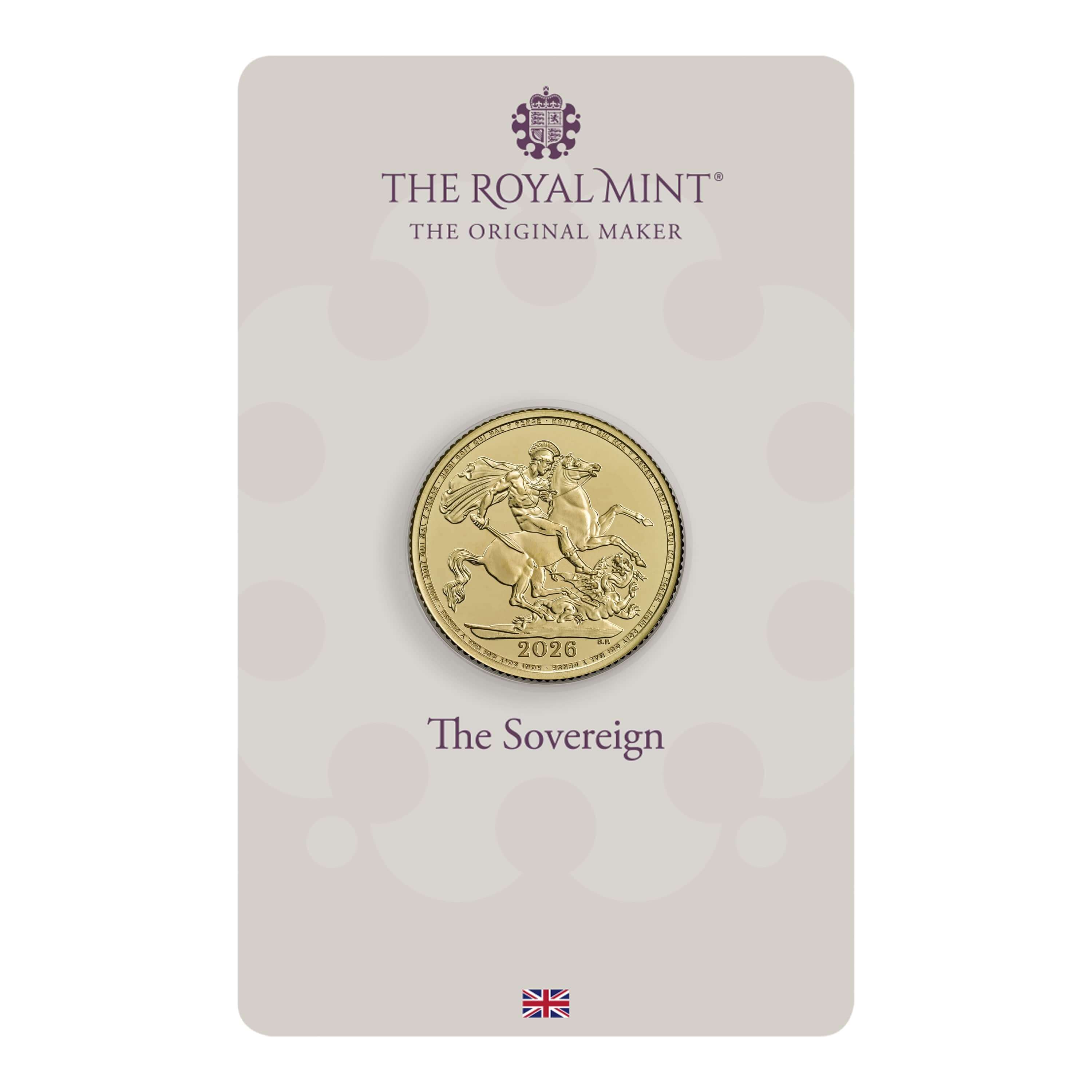 The Sovereign 2026 Gold Bullion Coin in Blister Bullion | 916.67 Fine Gold