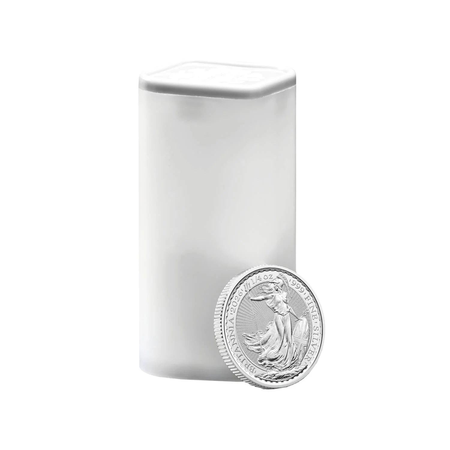 Britannia 2026 1/4 oz Silver Bullion Nineteen Coin Tube Bullion | 999 Fine Silver